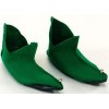 Chaussures feutre vert avec des cloches Peter Pan Déguisement Elfe Pixie Santa